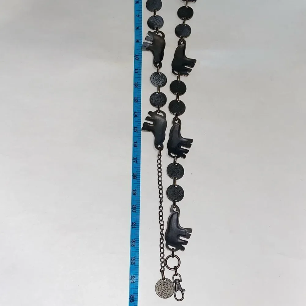 Calypso St Barth  Elephant Charm Belt Accents One Size